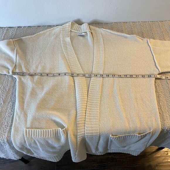 New Sonoma The Everyday Cardigan White Oak Open Front Pockets Women’s XXL - Picture 9 of 11
